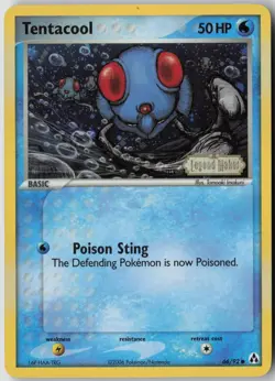 Tentacool 66/92 Common Legend Maker Pokemon Reverse Holo Lightly Played - Image 1