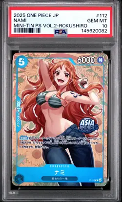 2025 ONE PIECE JAPANESE MINI-TIN PACK SET VOL.2 KOUSHI ROKUSHIRO NAMI PSA 10 - Image 1