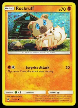 Rockruff 75/131 Common Forbidden Light Tomokazu Komiya Pokemon Card - Image 1