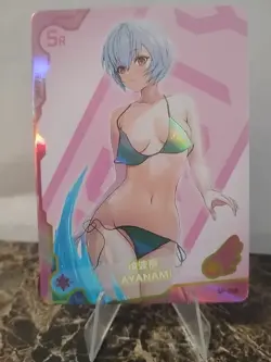 Goddess Story Maiden Party 5 Rei Ayanami Neon Genesis SR-008 Trading Card - Image 1