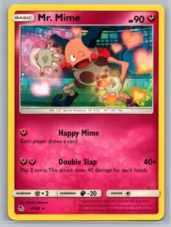 2019 Pokemon TCG Mr. Mime 43/68 Hidden Fates Regular - Image 1