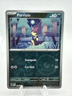 Purrloin 114/182 Reverse Holo Pokemon TCG: Paradox Rift Near Mint (NM) - Image 1