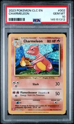 Charmeleon 002/034 Pokemon TCG Classic Collection CLC PSA 10 - Image 1