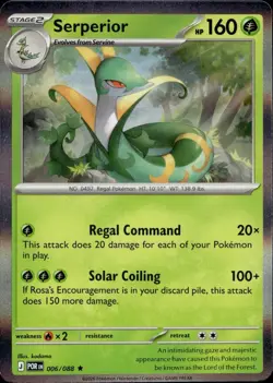 Serperior 006/088 Rare Perfect Order Pokemon Holo Near Mint - Image 1