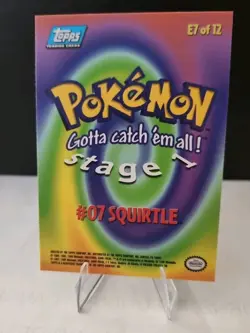 Pokemon Squirtle Stage 1 E7/12 Topps First Movie Near Mint - Image 3