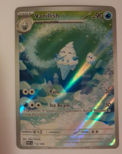 Vanillish Illustration Rare NM 112/086 Scarlet & Violet White Flare Pokemon TCG - Image 1