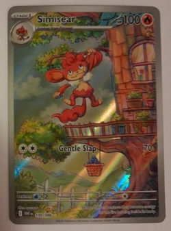 Simisear Illustration Rare NM 100/086 Scarlet & Violet White Flare Pokemon TCG - Image 1