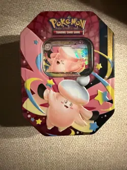 Pokemon TCG Mega Moonlit Tin Mega Clefable ex Mega Evolution - Image 1