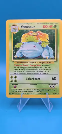 Pokemon TCG Venusuar Base Set 1999 Holo Rare Unlim Foil Wizards WOTC B4 - Image 2