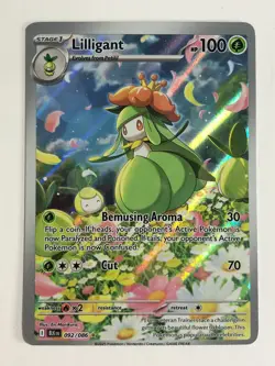 Pokemon TCG Black Bolt Alt Art Lilligant 092/086 Near Mint Miscut Error - Image 1
