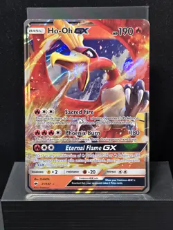 Pokemon Ho-Oh GX Burning Shadows 21/147 Ultra Rare Holo Full Art Near Mint - Image 2