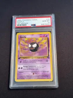 1999 Pokemon Fossil 1st Edition Gastly #33 PSA 10 GEM MINT - Image 1