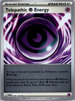 Telepathic Psychic Energy 088/088 R Perfect Order Pokemon Reverse Holo Near Mint - Image 1