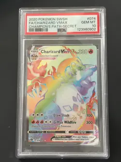 Pokemon Charizard VMAX #074/073 Champions Path PSA 10 GEM MINT - Image 1