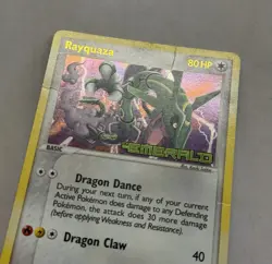 2005 Pokemon EX Emerald Rayquaza Reverse Holo Foil Stamp #9/109 — Creased - Image 3