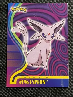 Glossy RARE Pokemon Espeon 196 Topps Johto League Champions 1st Ed Blue - Image 1