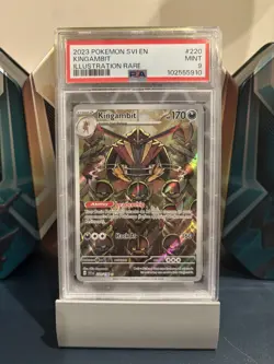 PSA 9 Kingambit Illustration Rare 220/198 Scarlet & Violet Pokemon 2023 Mint - Image 1
