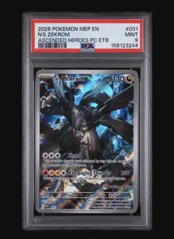 2026 POKEMON ASCENDED HEROES POKEMON CENTER ETB PROMO #031 N'S ZEKROM PSA 9 - Image 1