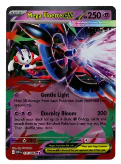 Pokemon Mega Floette ex Holo Double Rare ME04: Chaos Rising 035/086 NM - Image 1