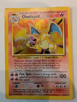 Charizard Base Set Holo 4/102 (1999) HP 120 Stage 2 English WotC - Image 1