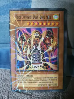 Yugioh Card Rock Corrosion Devil Love Fake Marik Ishtar Funny Card Joke Lava - Image 1