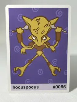 POOKIEMOOT HOCUSPOCUS (Alakazam ) #0065 - FAN ART POKEMON CARDS - Image 1
