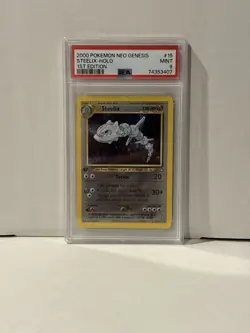 2000 POKEMON NEO GENESIS 1ST EDITION #15 STEELIX HOLO PSA 9 - Image 1