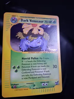 ✨ Dark Venusaur Winner Gold Stamp #7 Best of Game NM Reverse Holo Pokemon - Image 2