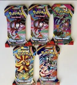 Pokemon TCG Chaos Rising Sleeved Booster Pack Sealed IN HAND - Image 1