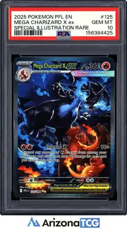Pokemon 2025 Mega Charizard X ex 125/094 SIR Phantasmal Flames GEM MINT PSA 10 - Image 1