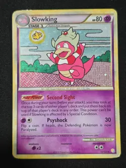 Slowking 12/123 Holo Rare HeartGold & SoulSilver Pokemon Holo Lightly Played - Image 1