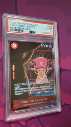 2025 One Piece EB02 EN Tony Tony Chopper Alt Art PSA 10 - Image 1