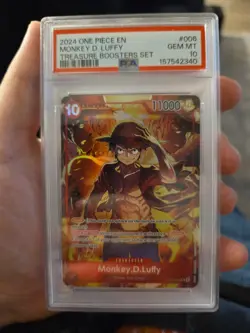 2024 ONE PIECE PROMOS TREASURE BOOSTERS SET #006 MONKEY D. LUFFY PSA 10 - Image 1
