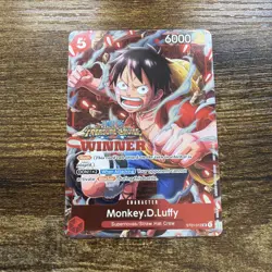 One Piece Monkey D Luffy Treasure Cruise Winner Card ST01-012 Promo English - Image 1