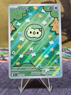 Pokemon TCG Solosis 118 Black Bolt Illustration Rare Holo Card NM - Image 1