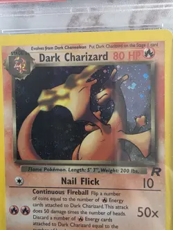 Pokemon Dark Charizard Holo Card 4/82 Team Rocket WOTC, PSA 8 - Image 4