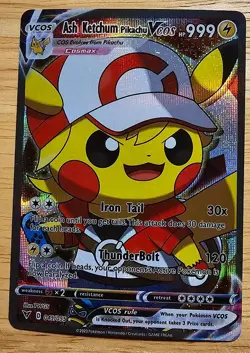 Pokemon Pikachu Ash Ketchum ACG HOLO Card - Image 1