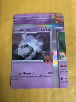 Pokemon TCG NFC Error Miscut Card Houndstone 106/198 Trick Or Trade BOOster Holo - Image 1