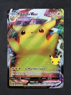 Pokemon Pikachu VMAX SWSH062 25th Anniversary Promo Foil English TCG Card - Image 1