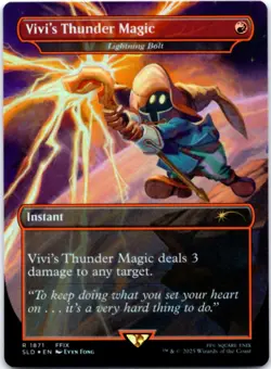 Vivi's Thunder Magic - Lightning Bolt (Rainbow Foil) Secret Lair, 1871 NM - Image 1