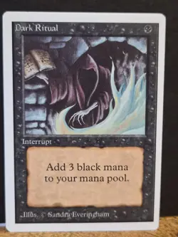 Wizards Dark Ritual Unlimited Edition Instant Black Magic the Gathering - Image 1