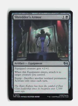 Shredder's Armor 75 Foil Teenage Mutant Ninja Turtles MTG NM - Image 1