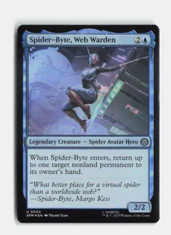 Spider-Byte, Web Warden 44 Foil Marvel's Spider-Man MTG NM - Image 1