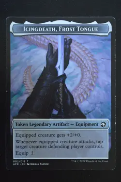 Magic The Gathering MTG ICINGDEATH, FROST TONGUE TOKEN Forgotten Realms MP - Image 1