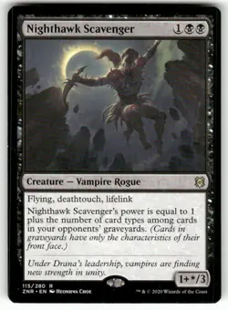 Nighthawk Scavenger 115 Rare Zendikar Rising Magic: The Gathering Near Mint - Image 1