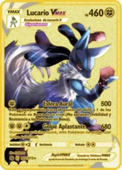 Pokemon Lucario VMAX HP 460 Metal Collectable Cards VMAX EX GX MEGA - Image 1