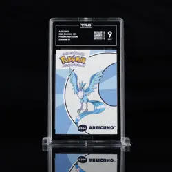 TAG 9 - Articuno - 2000 Danone Pokemon #28/40 - Stadium Tip (Pop 1, Rank 1st) - Image 1