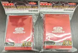 Yugioh Official Protector Slifer the Sky Dragon Red 100 Sleeve Japan [2 Set] New - Image 1