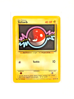Voltorb 67/102 Common Non-Holo LP Pokemon TCG WOTC Base Set Unlimited English - Image 1
