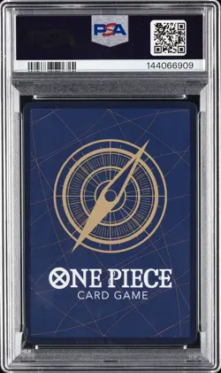 2025 ONE PIECE OP13-CARRYING ON HIS WILL 3RD ANNIVERSARY-GOLD #004 SHANKS PSA 10 - Image 2